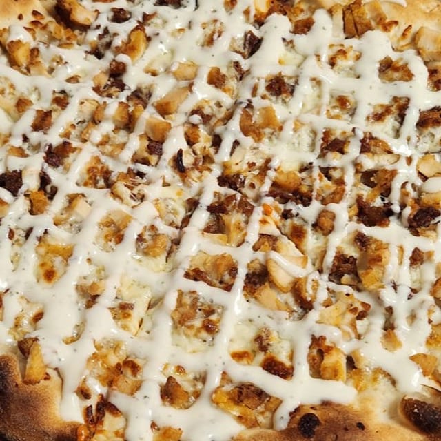 Chicken Bacon Ranch Pizza.