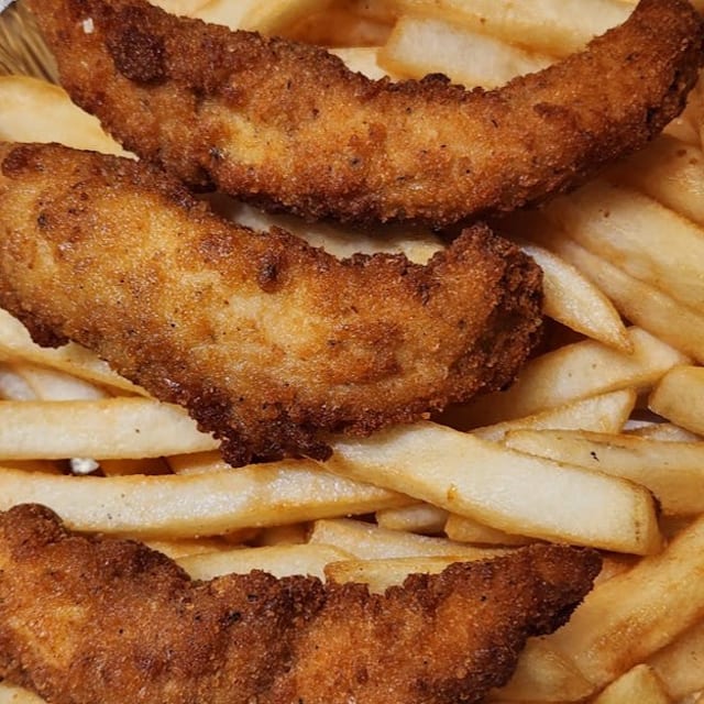 Kids Chicken Fingers & Fries.