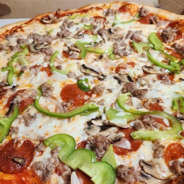 The Works Pizza.