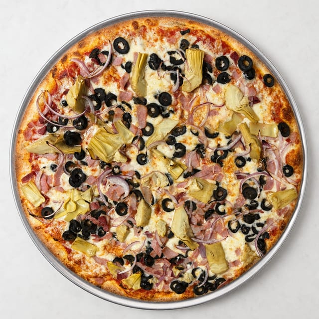 The Smaylin Favorita Pizza.