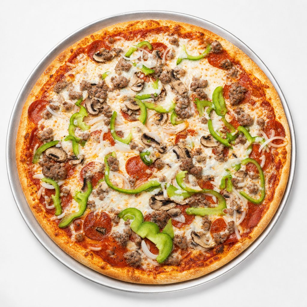 The Works Pizza.
