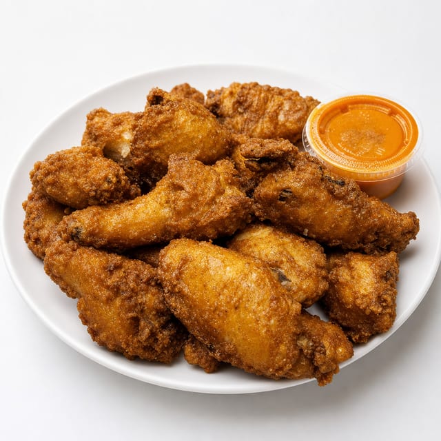 Breaded Buffalo Wings.
