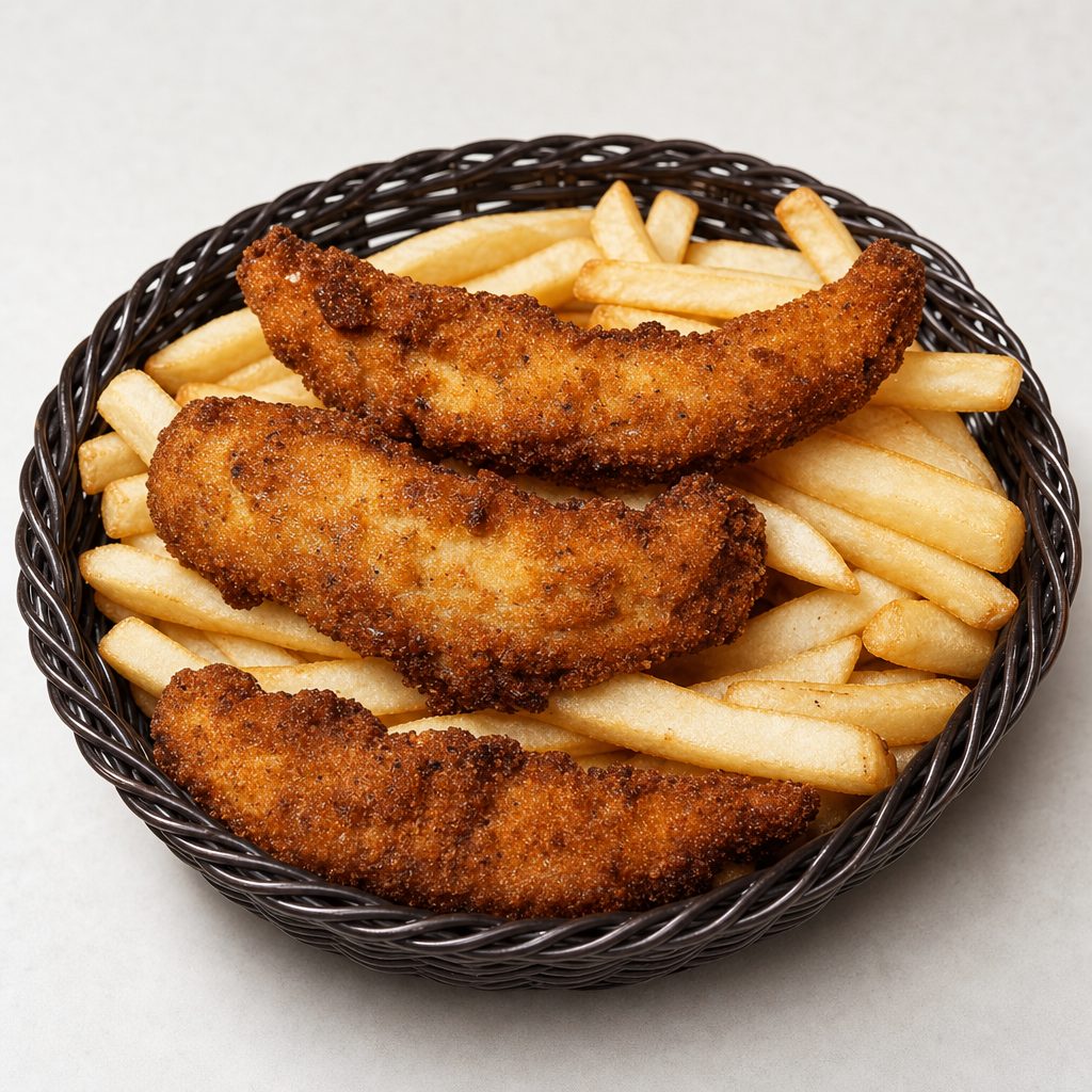 Kids Chicken Fingers & Fries.